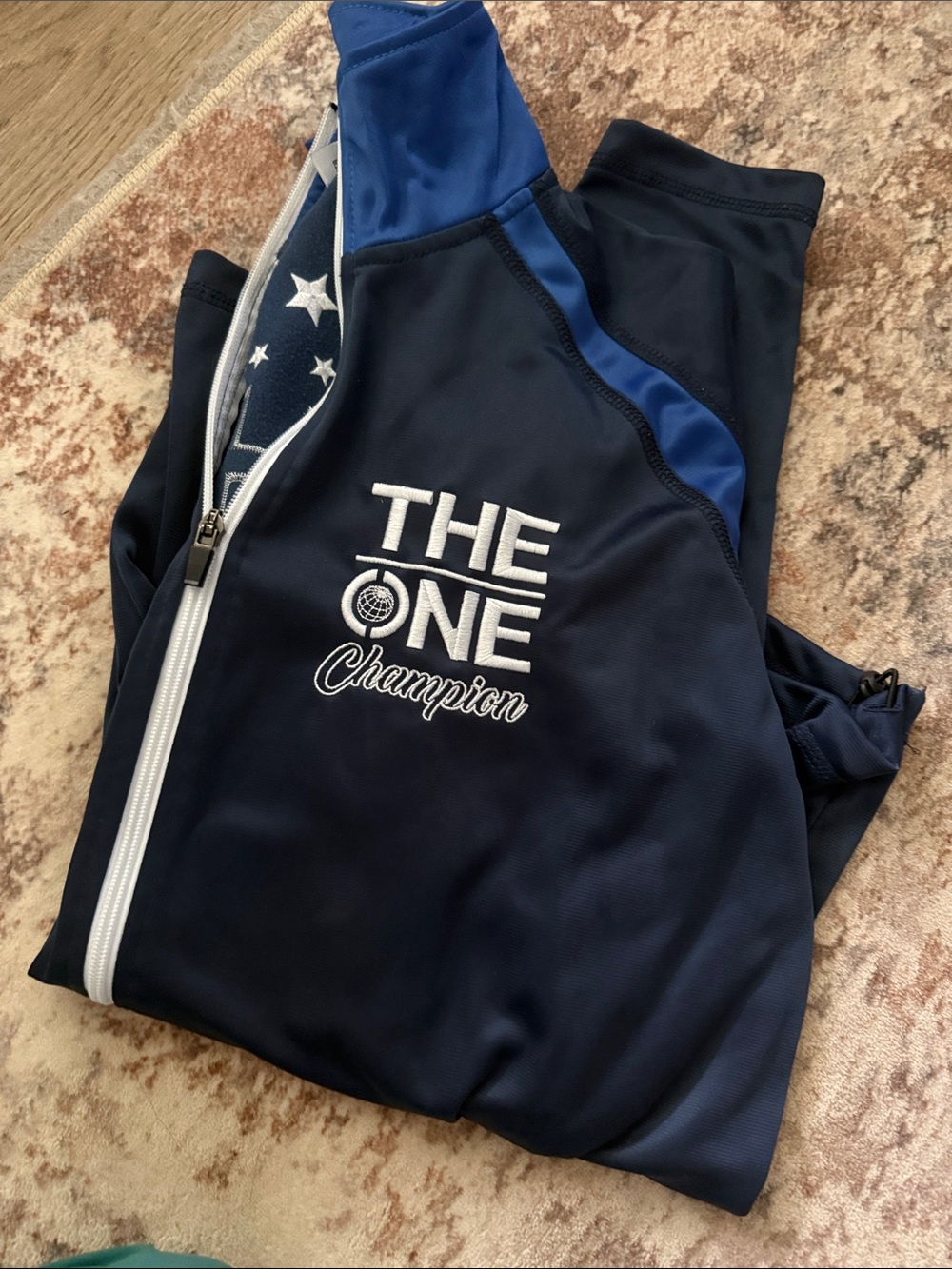 Cheer finals  Zip Jacket with 'THE ONE Champion' Embroidery